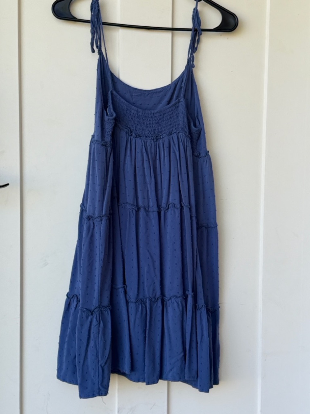 Navy Blue Gauzy Tiered Sundress